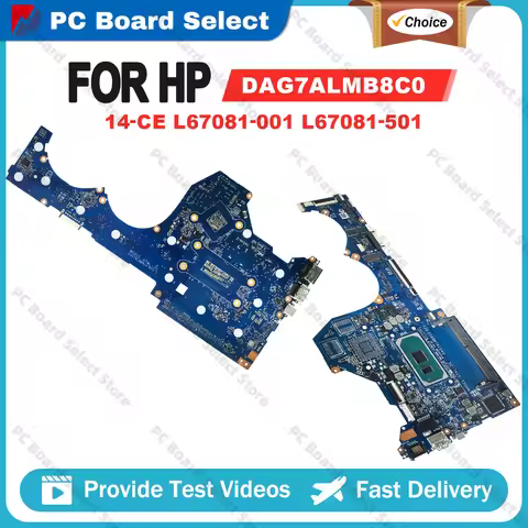 DAG7ALMB8C0 Laptop Motherboard For HP Pavilion 14-CE With I3-1005G1 I5-1035G1 I7-1065G7 CPU L67081-0