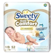 Pampers Sweety Comfort Gold Newborn 52 Popok Bayi