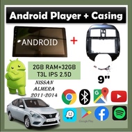 Android Player With Casing For Nissan Almera 2011-2014 (9 inch)