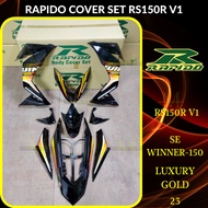 RAPIDO COVER SET RS150R/RS150 V1 WINNER 150 (23) LUXURY GOLD (STICKER TANAM/AIRBRUSH) COVERSET