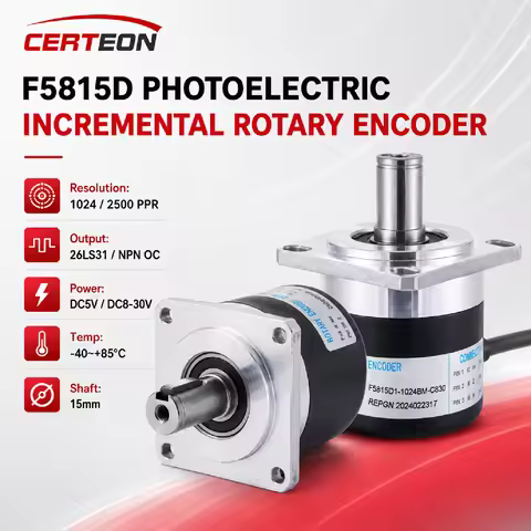 F5815D Incremental Rotary Encoder Optical Encoder 26LS31 RS422 NPN OC DC5V DC8-30V 5000RPM CNC Medic
