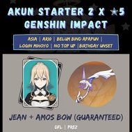 Jean &amp; Amos Bow - Akun Starter 2B5 Karakter &amp; Senjata Genshin Impact