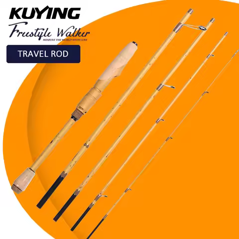 KUYING Freestyle Walker Fishing Spinning Baitcasting Caster Lure Rod Mini Pocket Travel Rods Pole Ca