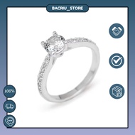 BR57 BACRIU SILVER RING with exquisite four-pronged stone bud pattern, S95 silver jewelry, gift for 