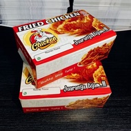 Ivory Fried Chicken Box + Rice Paper (KFC BDR + 100 pcs Paper) KFC Chicken Box Rice Box Paper Box KF