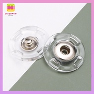 DIACHAVN 10Pcs Snap Button, Invisible Transparent Fastener, Round Acrylic DIY Snap Fastener