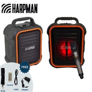 HARPMAN Portable Speaker 6.5 inch wireless 15W Speaker Box PA System With Handheld Wireless Mic Bluetooth USB