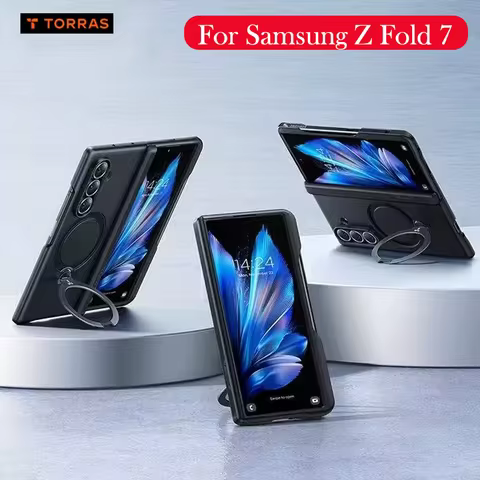 TORRAS Case For Samsung Z Fold 7 Bracket Back Cover Shell