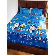 Doraemon 3 in 1 bedsheet full garterized