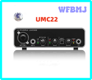 WFBMJ BEHRINGER UMC22ไมโครโฟนลำโพงการ์ดเสียงอินเตอร์เฟซเครื่องเสียงบันทึกการ์ดเสียง SDRYU