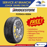Bridgestone Tyres Potenza RE004 195/50R15 195/55R15 195/50R16 205/50R16 205/40R17 215/45R17 225/45R1