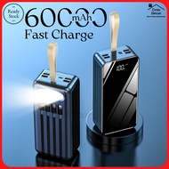original 60000mAh power bank super fast charge powerbank with 4 cable digital display power bank