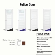 Ada Pintu Kamar Mandi upvc ukuran 70x195 S-plus / pintu upvc