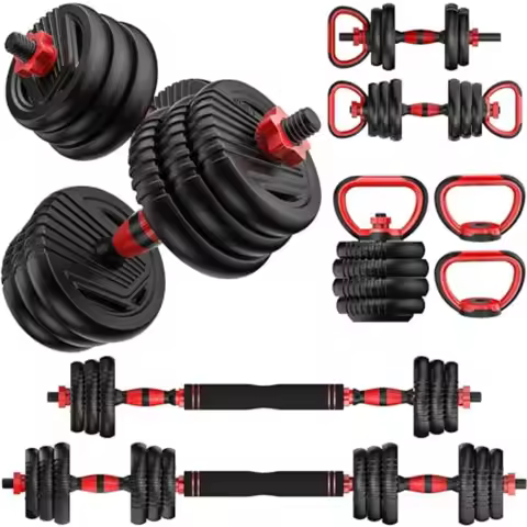 Adjustable Dumbbell Set 20LBS/35LBS/55LB/70LBS/90lbs Free Weights Dumbbells 4 in 1 Weight Set Black 