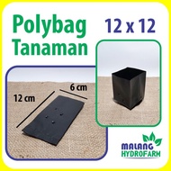 Polybag 12x12 cm satuan pot plastik tanaman hias tabulampot tanah