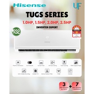 HISENSE AIRCOND R32 Wall Mounted Inverter 5star 1hp/1.5hp/2hp/2.5hp TUGS series