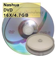 【臺灣錸德製造】10片-A級外銷品牌 Nashua DVD-R 16X 4.7G 空白光碟片燒錄片(補咖最愛)