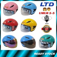 (54cm) Original LTD VTEC Kid Helmet Motorcycle  SIRIM Junior Topi Keledar Budak Tebal Accessories