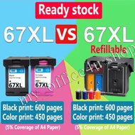 HP 67 ink HP 67XL black HP67XL Refillable ink cartridge Compatible for hp 2723 2332 2700 2300 6052 6