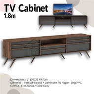 KABINET TV 6 KAKI/RAK TV/TV CABINET 1.8M MODERN STYLE/TV RACK/TV STAND/TV CONSOLE/MEDIA STORAGE CABI