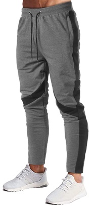Men's Jogger Sweatpants,Slim Fit Pants with Pocket Side Striped Reflection Track Pants for Jogging, 