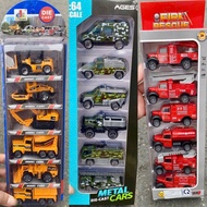 Model car set of 6 iron construction vehicles at 1:64 scale - Piece meaningful gift for boys