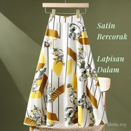 [Molio] Gaun Bercorak - Kain Taffeta, Berlapis Dalam, Saiz Universal, Baju Raya 2025 Outfit Puasa 13