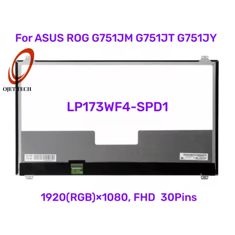 For ASUS ROG G751J G751JM G751JL G751JY LP173WF4-SPD1 LCD Screen Panel Display LP173WF4 SPD1 Matte I