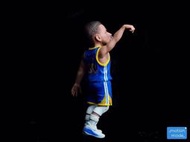 美國Motion mode NBA籃球玩偶 5寸 Q版 手辦模型 勇士隊 curry thompson 正版