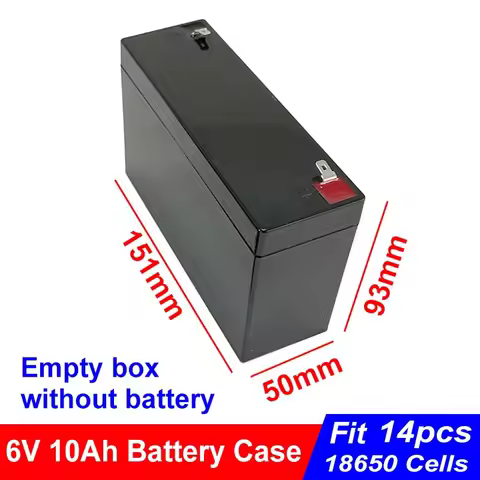 6V 10Ah Storage Box Fit 14PCS 18650 Cells 6V10Ah Empty Box 2S7P 6.4V 7.2V 10Ah 14Ah NCM LFP Battery 