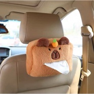 Cutie Era Car Tissue Holder Capybara hooked on headrest