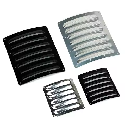 2Pcs Aluminum Metal Cooling Fin Vents Thermal Slug Heat Sink Heat Dissipation Silver/ Black for RC A