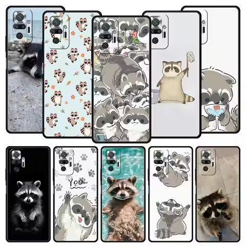 Raccoon Phone Case For Xiaomi Redmi Note 14 13 12 5G 11 10 Pro Plus 4G 9S 9 14C 13C 12C 10C 9C 9A So