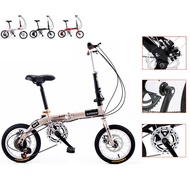 PG Foldable Bike Bicycle Mini Ultra Light Portable Adult Student Children Small Wheel Variable Speed Bike For Men Simplicity