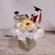 MATAHARI Bloombox Graduation Chocolate Ferrero - Sunflower - Graduation Doll - Graduation Gift HW027