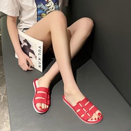 6 Colors Summer Peep Toe Flat Sandals Women Jelly Shoes Outdoor Candy Color Leisure Slides 6029