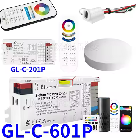 GL-C-201P/GL-C-601P/GL-RC-006Z App Voice for RGBCCT RGBW RGB CCT Dimmer LED Strip LightNEW 5in1 ZigB