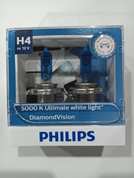 Philips H4 12V 60/55W Diamond Vision 5000K Xenon  แพ็คคู่  2  หลอด  ของแท้ 100%