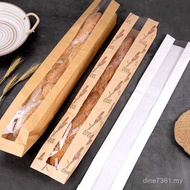 Open Window Baking Packaging Bag Caterpillar Baguette Paper Bag Bag Long Kraft Paper Greaseproof Bre