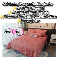 New SyaQist Comforter Selimut Set 7in1 Cotton Queen Size Cadar Pengantin High Quality