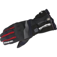 KOMINE EK-201 12V Protective Electric Motorcycle Gloves - Solid Black