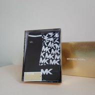MICHAEL KORS 三件組禮盒 帽子 手套 圍巾 針織滿版MK LOGO ⊛ 黑色