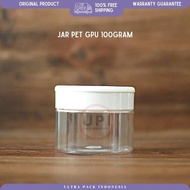 PUTIH Toples - JAR PET GPU 100 CLEAR+PREMIUM Thick White GPU Screw Cap