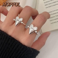 ONLYES Heart Ring, Exquisite Glossy Surface Letters Ring, Fashion Personality Stainless Steel "YES""