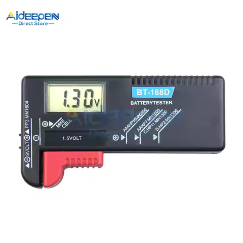 Universal BT168D LED/Pointer Digital Battery Capacity Tester Battery Tester For 9V 1.5V AA AAA Cell