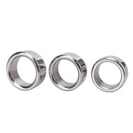 ✒Male Metal Stainless Steel Penis Lock Cock Ring Ball Stretcher Head Delay Time Extend Erection Lasting Testicles Sex To