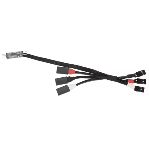 MEUS Racing 4WS Control Board and Servo Control Line are suitable for 4WS car models 1/10 DVC10, 1/8