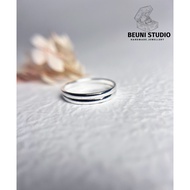BEUNI HANDMADE PREMIUM 999 SILVER RING ANTIRUST NO ALLERGIC WATER PROOF WITH 999 MARK 999 SILVER