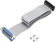 uxcell 26Pin IDC Wire Flat Ribbon Cable DB25 Female to FC-26 Female Connector 2.54mm Pitch 50cm Leng