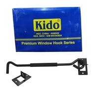 8" Inch Black Square Wind Right BK Lamskar Ramskar Window HookKido 8" Inch Window Leaf Retainer Hook
